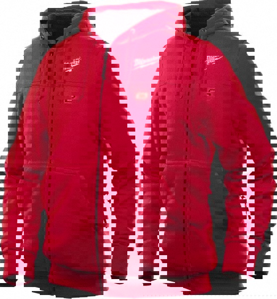 Heated Sweatshirt: Size Small, Red, Polyester